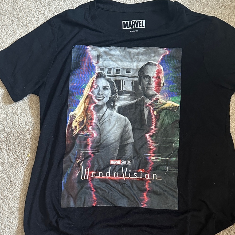 WandaVision Marvel Black Graphic Tee